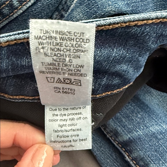 Maurices Everflex High-rise curvy Dark Blue Straight Leg Jeans 12L long - Picture 6 of 7